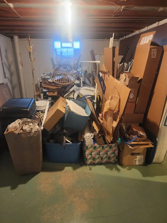 Roll-off dumpster container at job site for 4 Yard Dumpster Rental in Calera